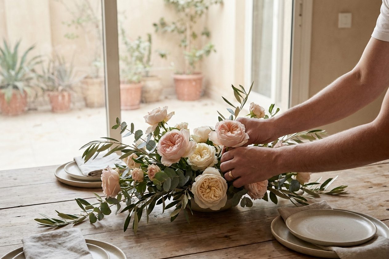 Flowers shaped around the room